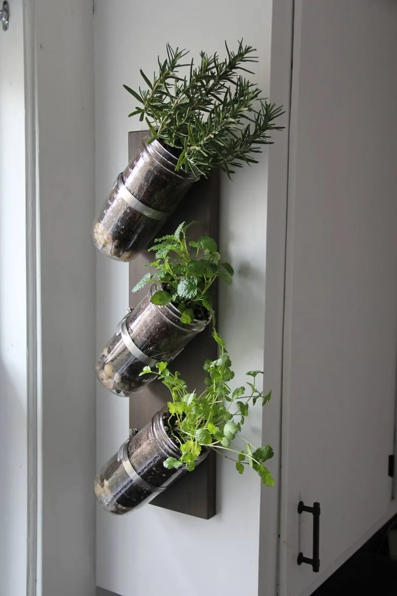 Mason Jar Wall Garden