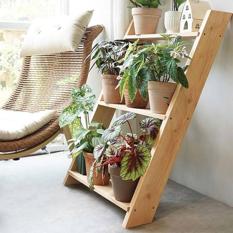 Staircase Planter Shelves