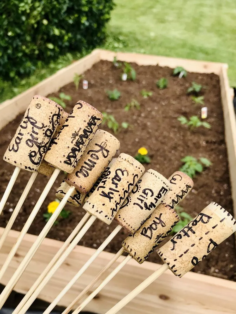 Wine Cork Garden Markers