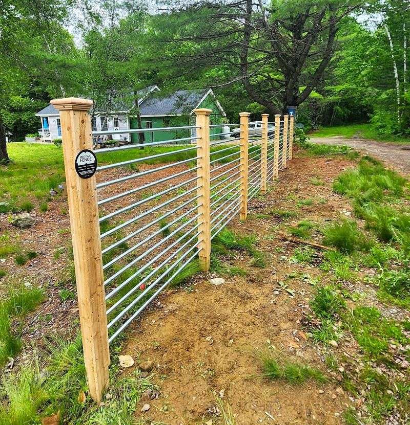 Wood and Wire Fence