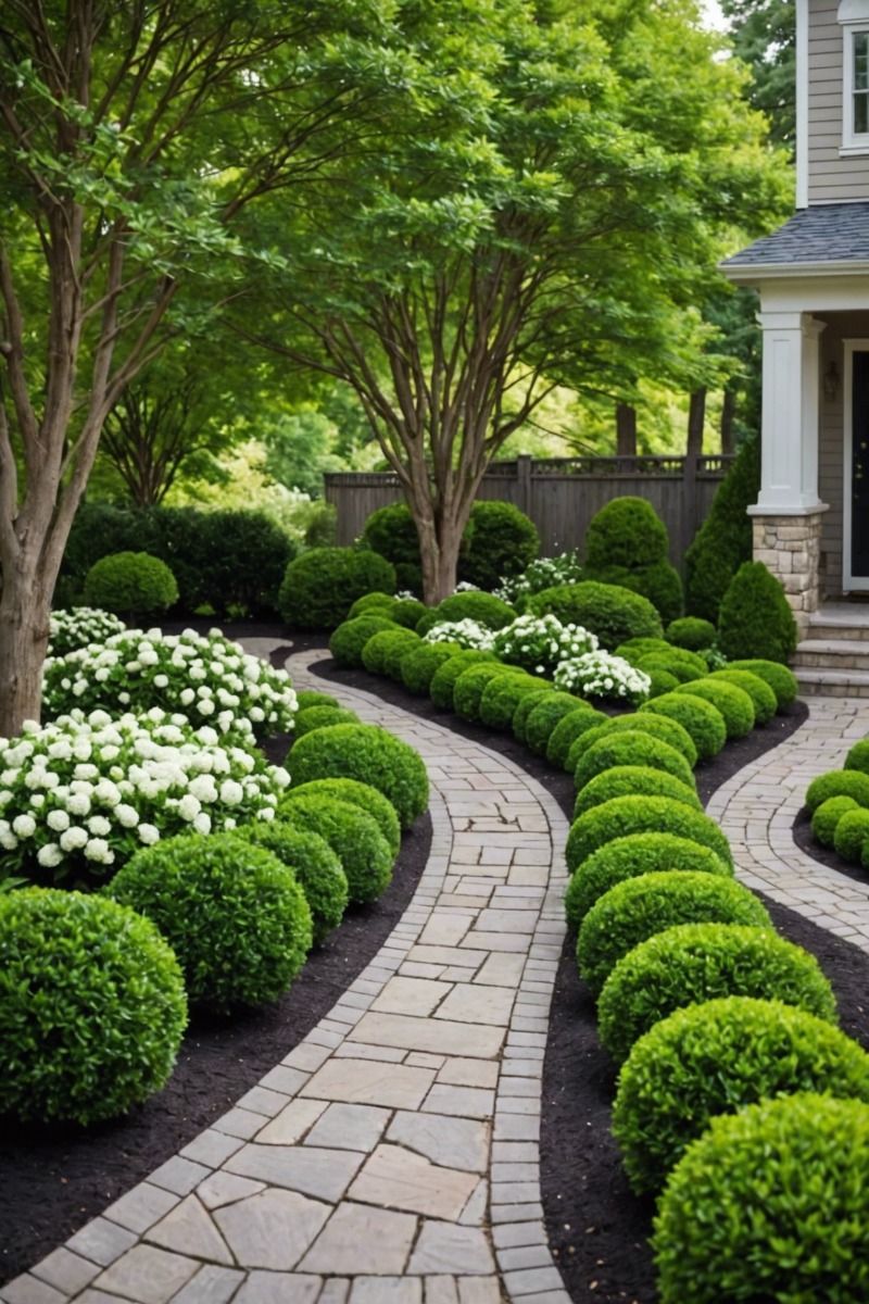 Boxwood Border Pathway