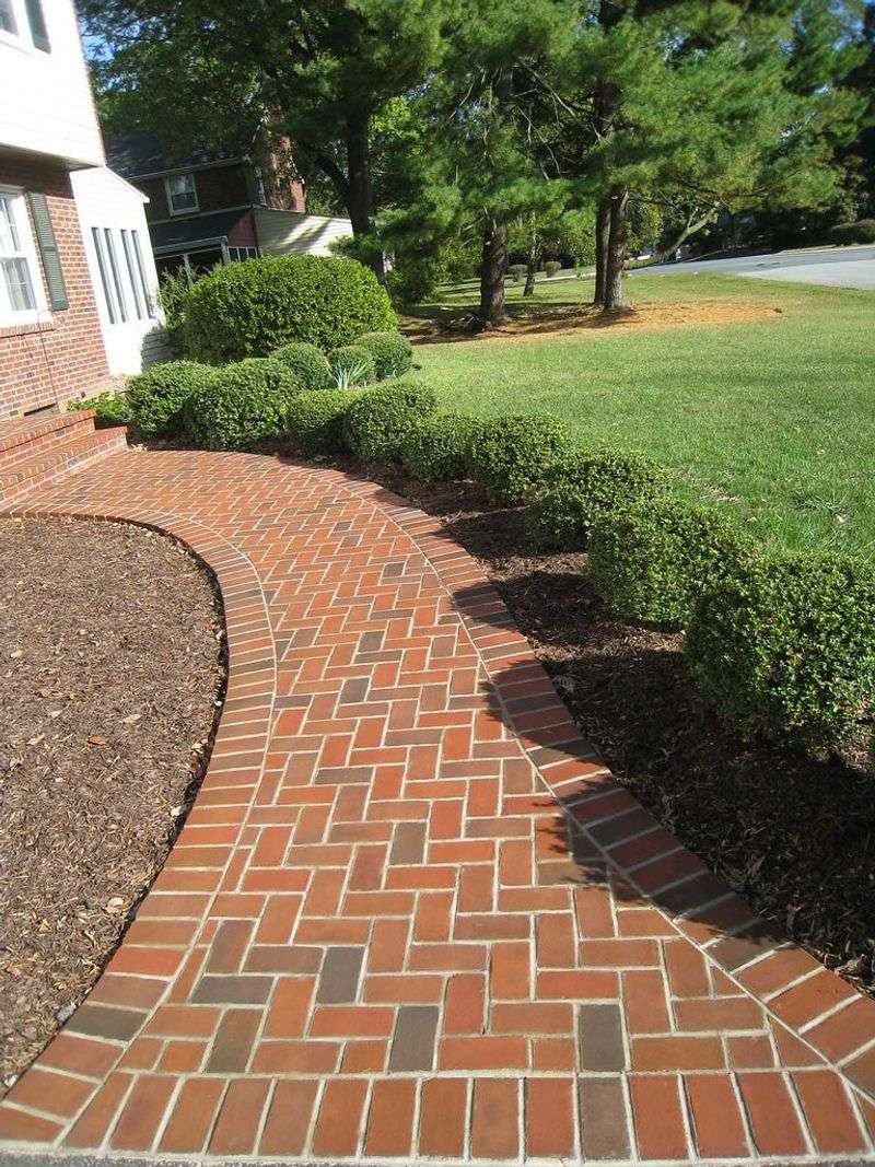 Brick Herringbone Walkway