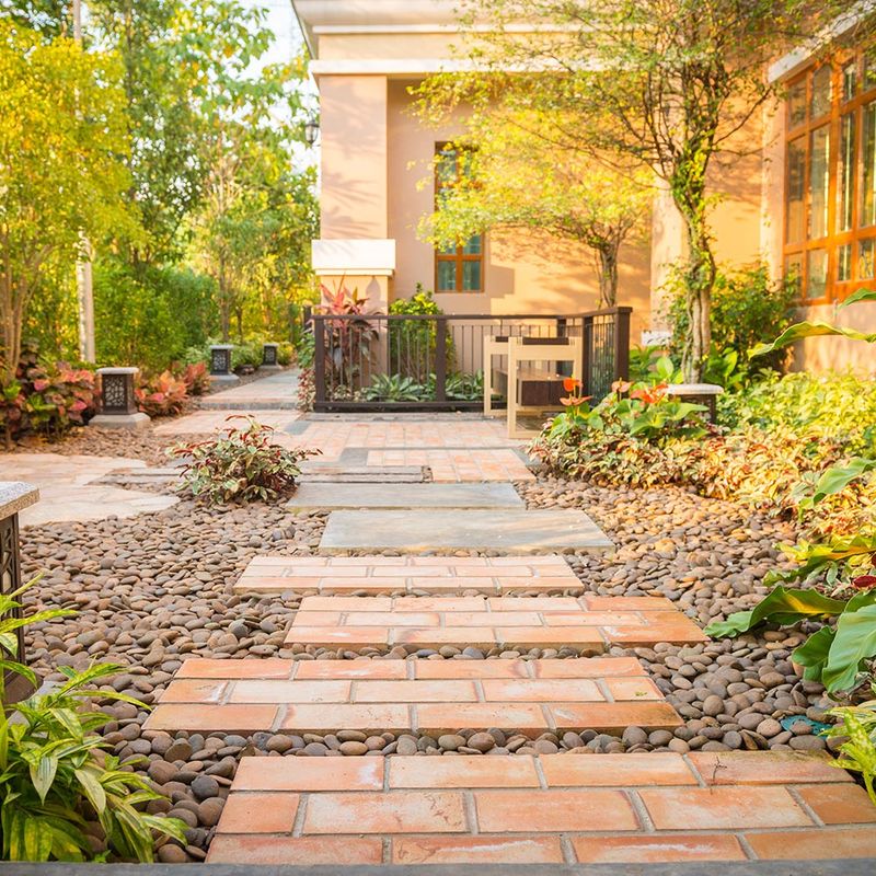 Brick and Gravel Pathway