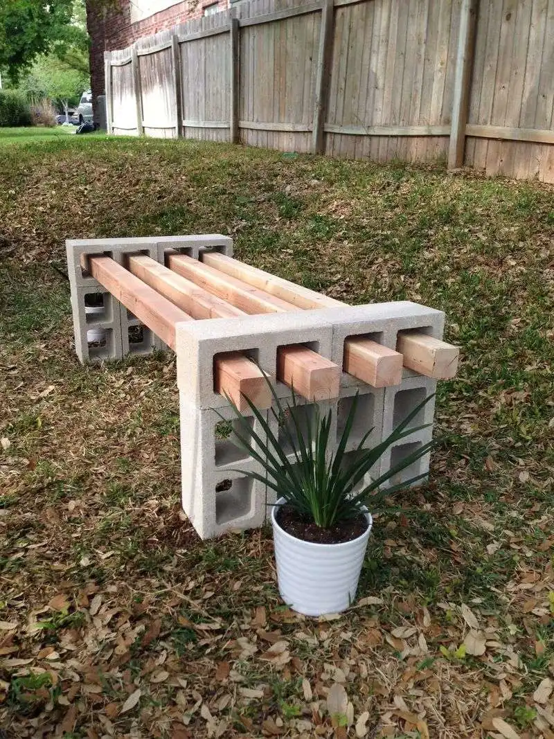 Cinder Block Bench