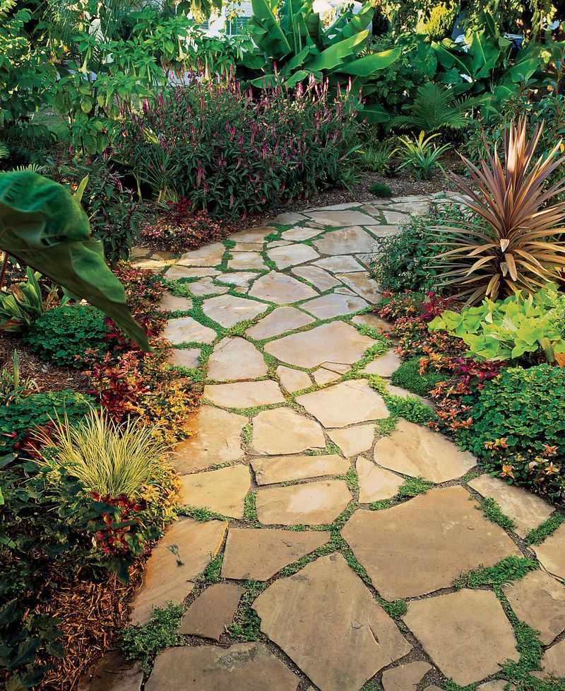 Flagstone Path with Ground Cover