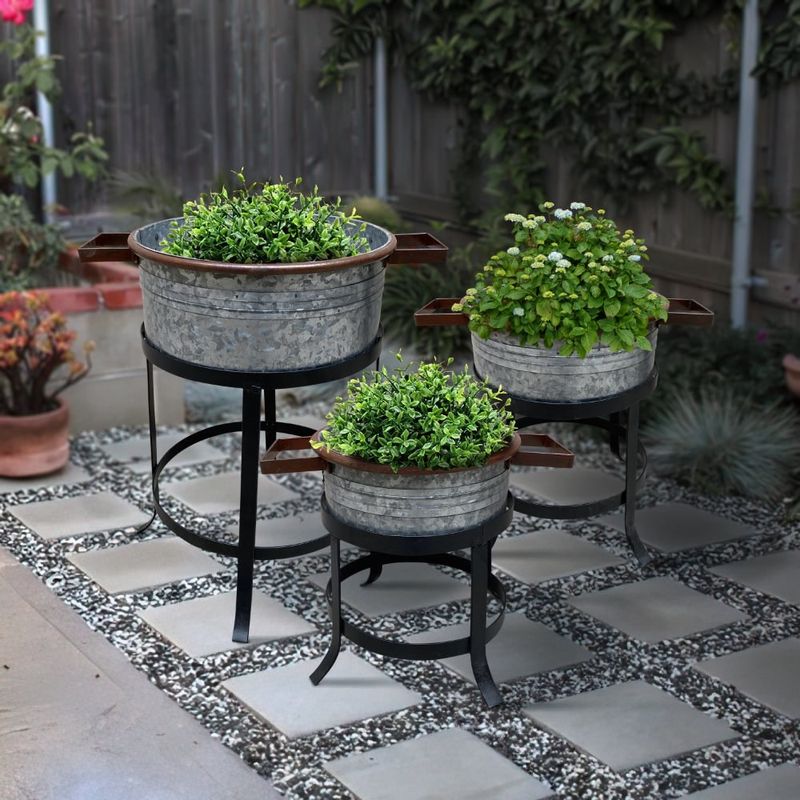 Galvanized Tub Planter