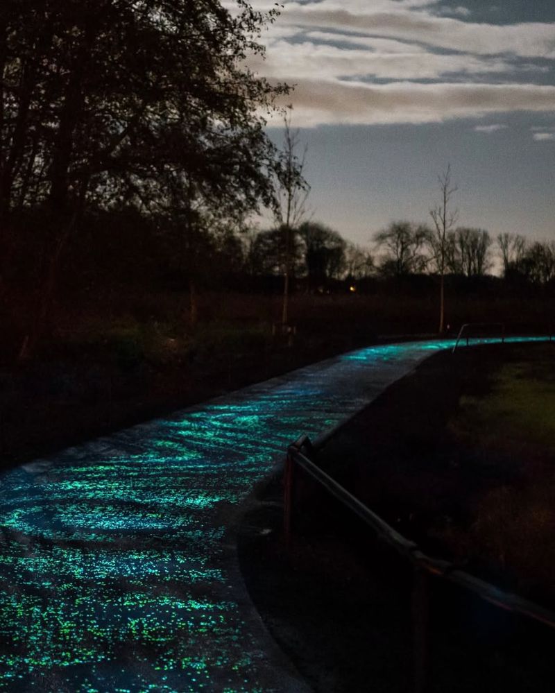 Glow-in-the-Dark Paint Pathway