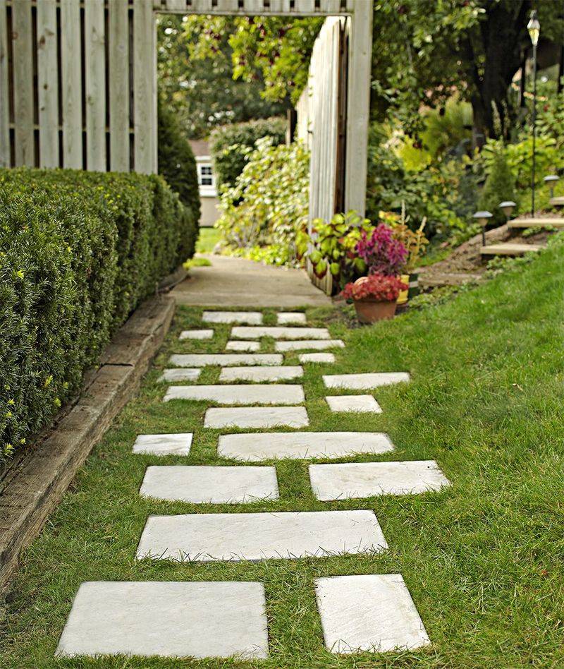 Grass and Stone Walkway