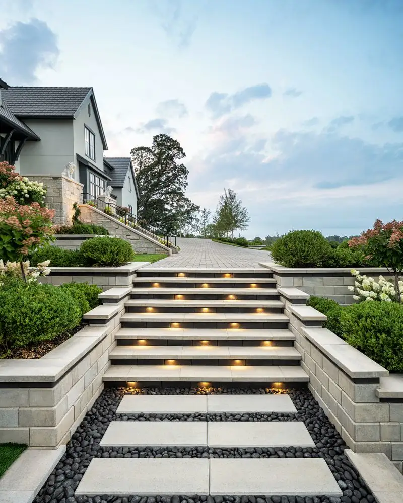 Modern Geometric Walkway