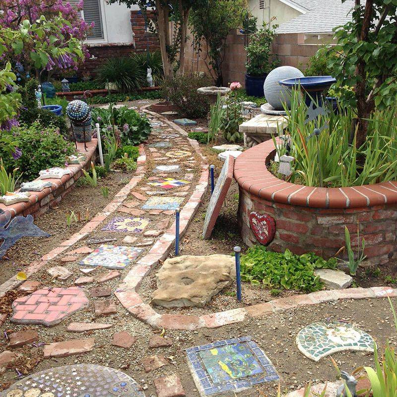 Patterned Tile Walkway