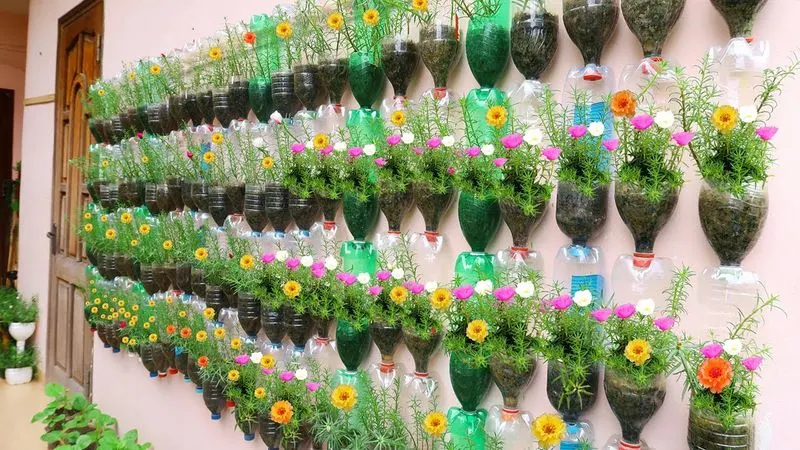 Plastic Bottle Vertical Garden