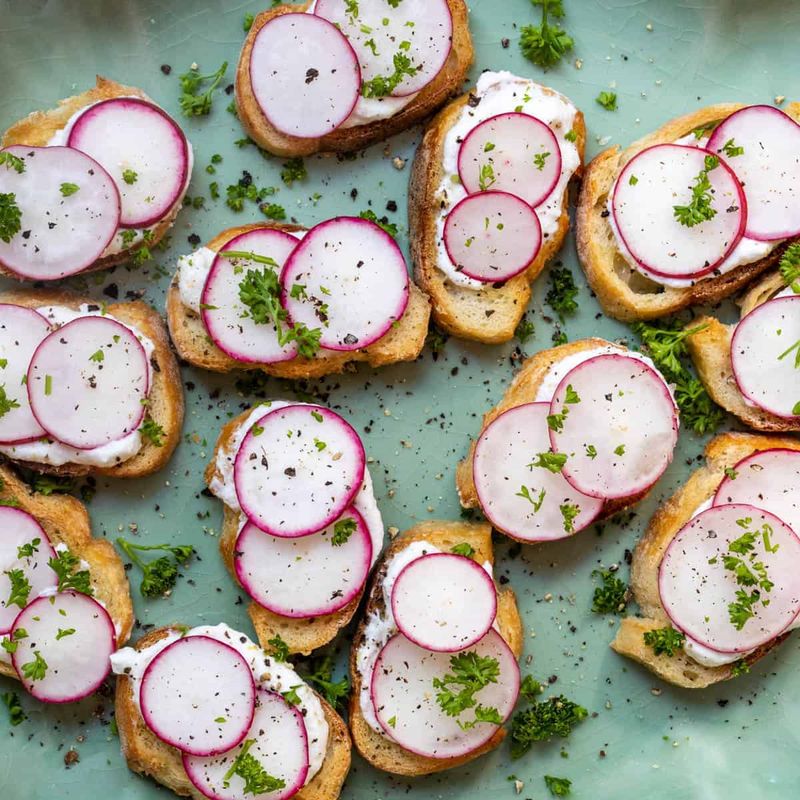 Radish and Butter Crostini