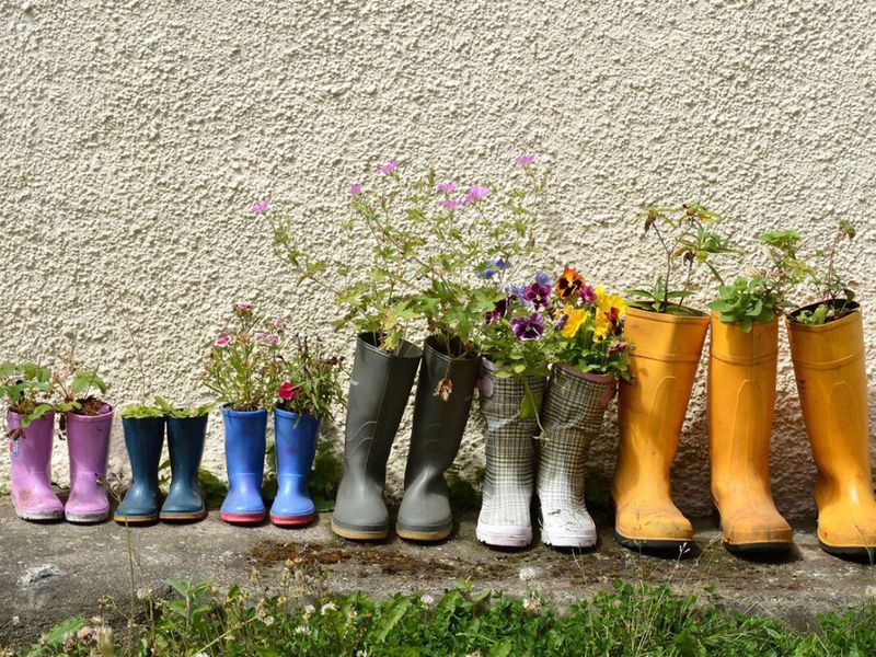 Rain Boot Planters