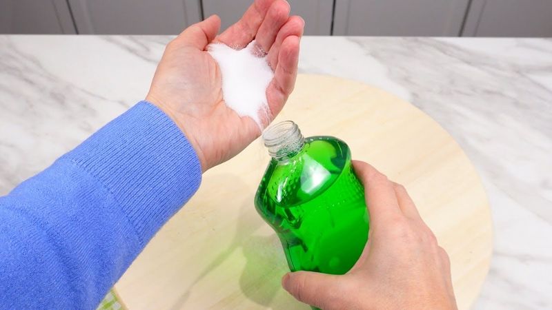 Salt and Dish Soap Mixture