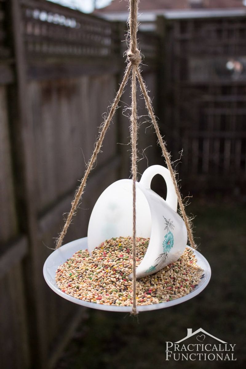 Teacup Bird Feeders