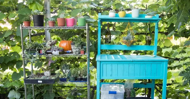 Terracotta Pot Storage Tower