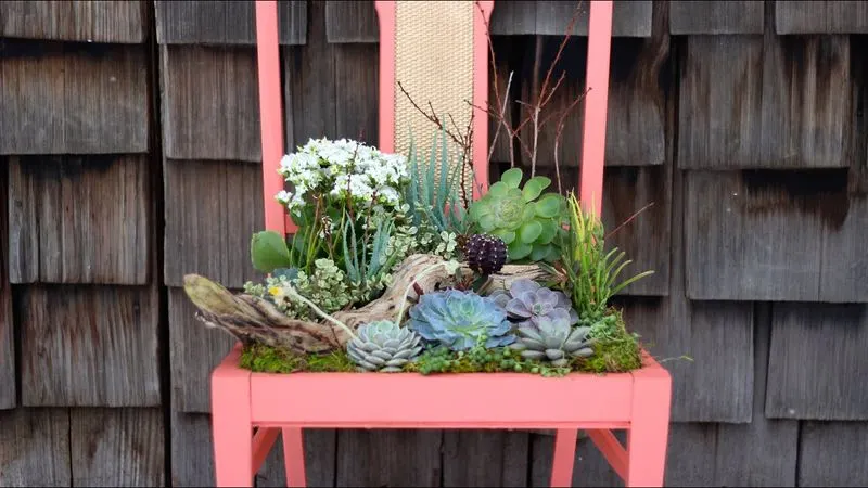 Vintage Chair Planter