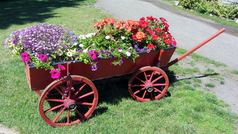 Wagon Wheel Planter