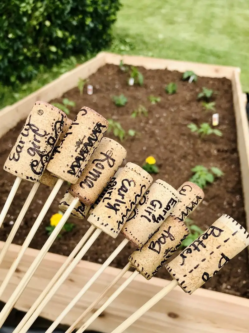 Wine Cork Garden Markers