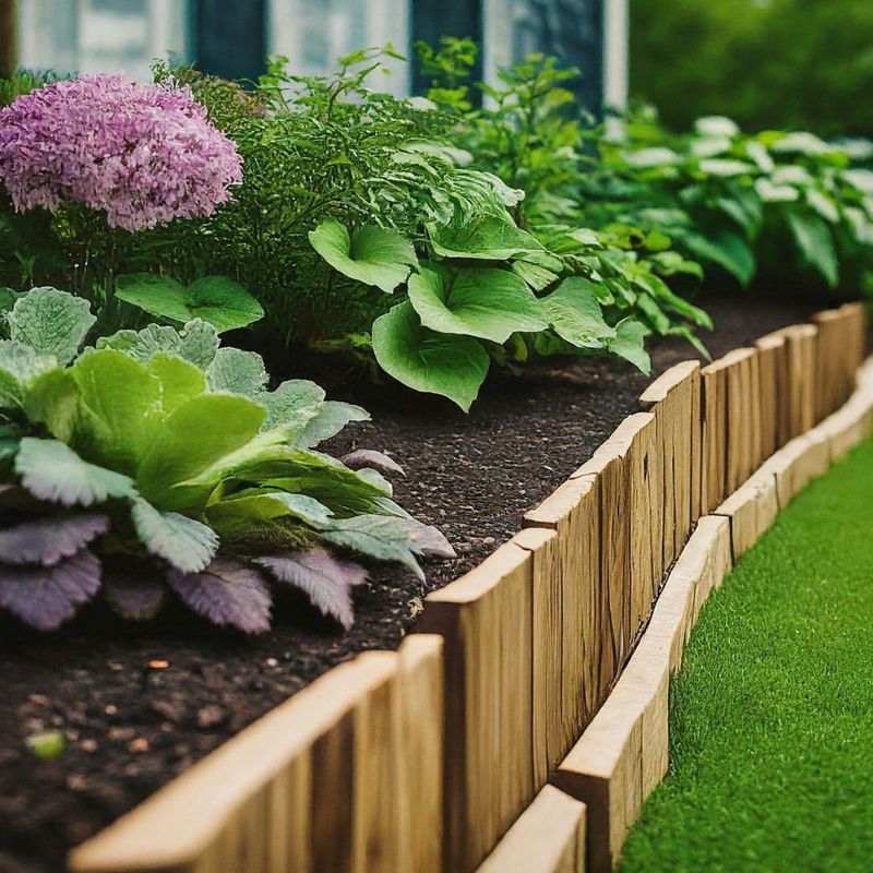 Wooden Log Edging