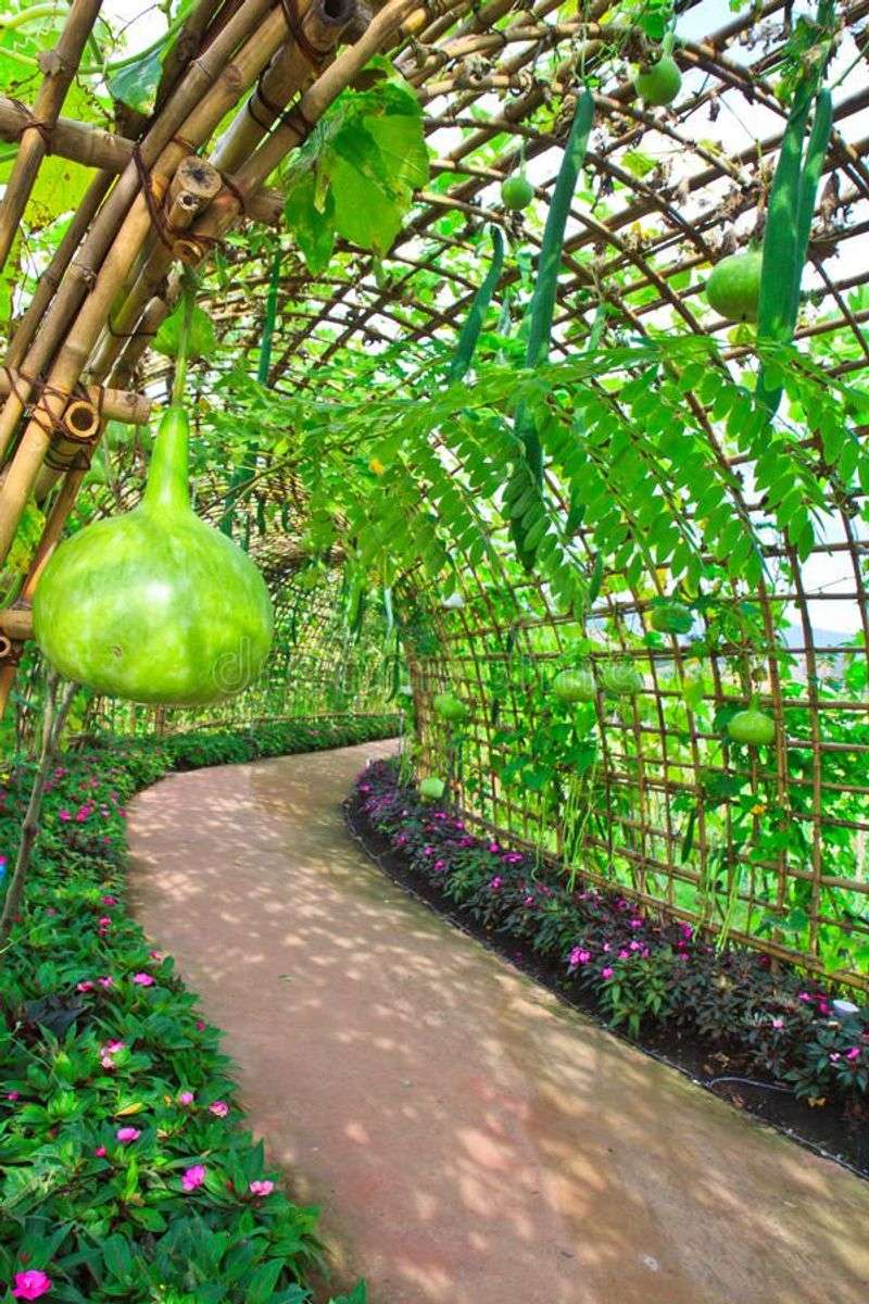 Gourd Trellis Walkway
