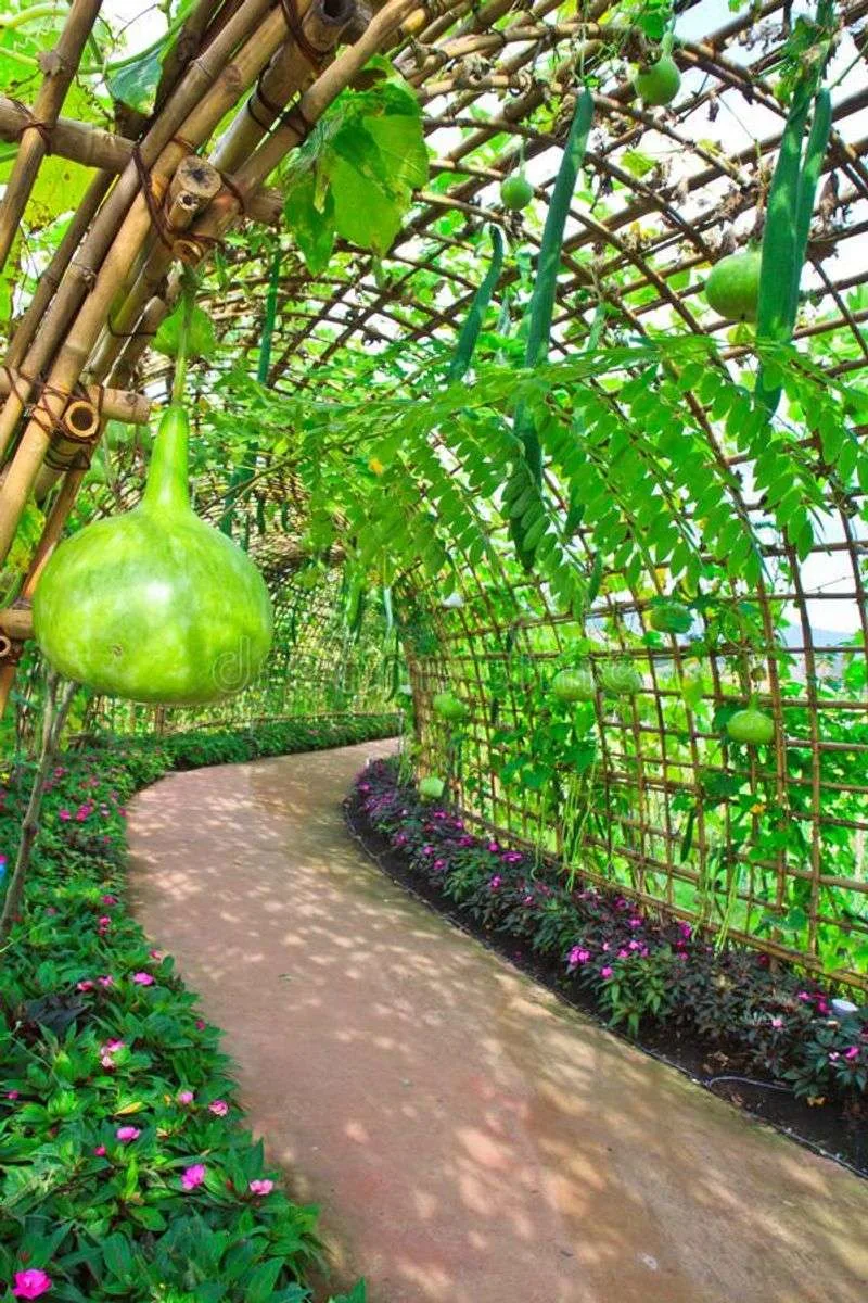 Gourd Trellis Walkway