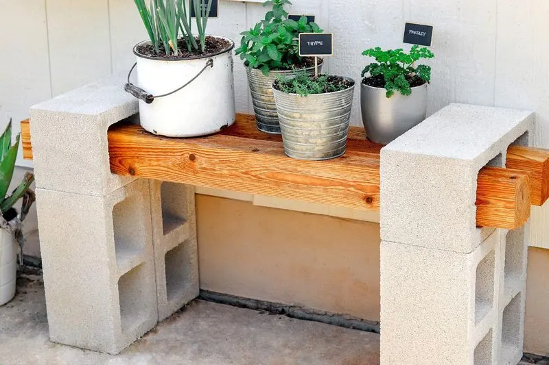 Cinder Block Planters