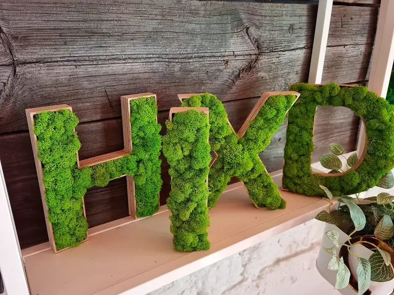 Moss Letters and Numbers