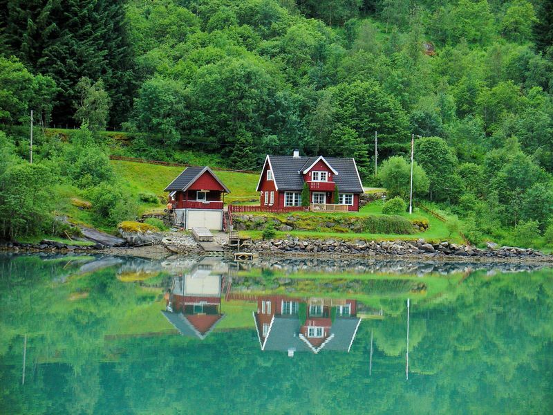 Norwegian Fjord-Inspired Pond