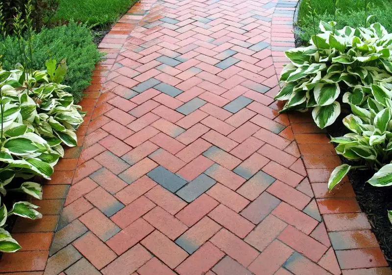 Patterned Brick Pathways