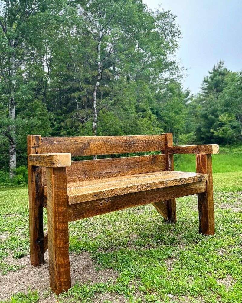 Rustic Log Benches