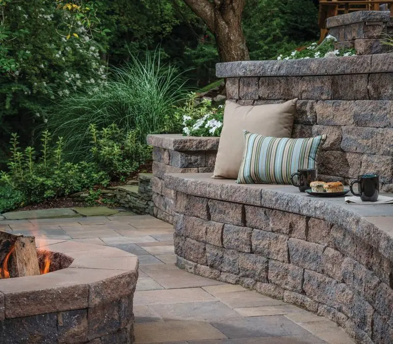 Stone Garden Wall Seating