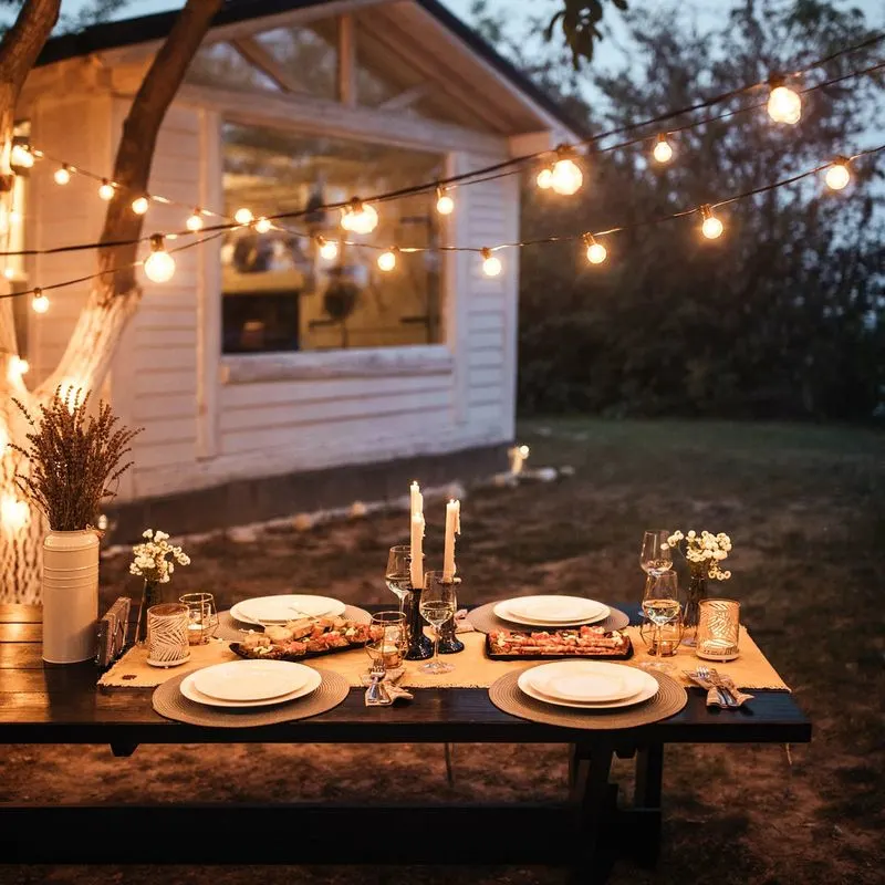 String Lights Canopy