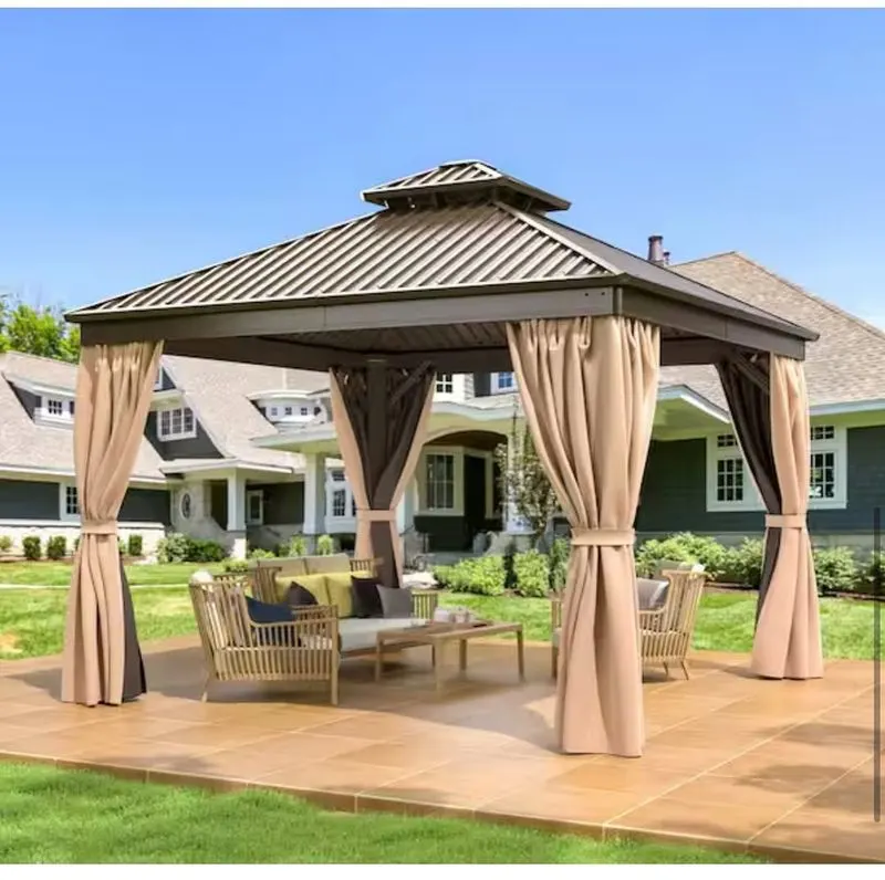 Gazebo with Curtains