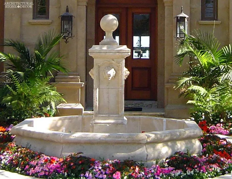 Tuscany-Inspired Natural Stone Pond