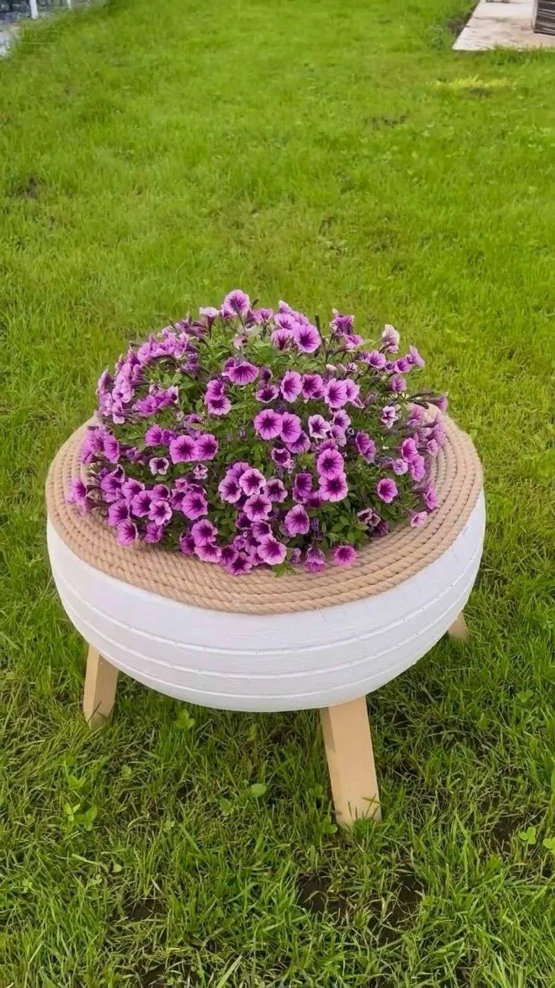 Upcycled Tire Planter