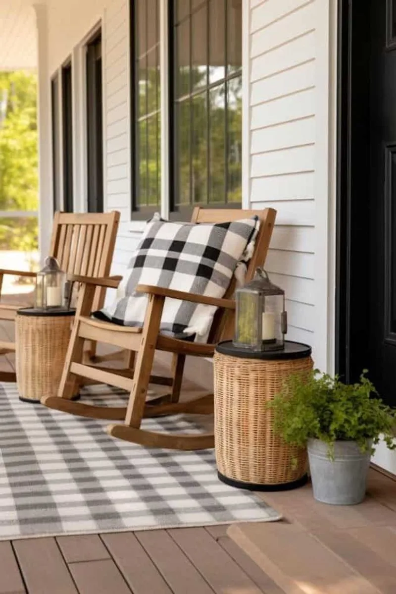 Rustic Wooden Rocking Chair