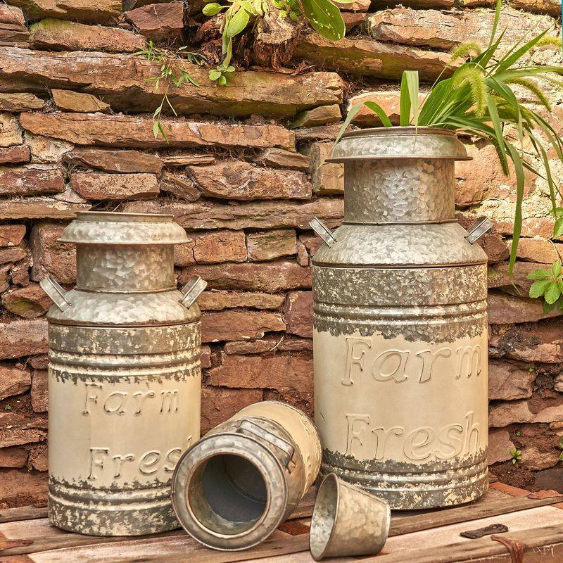 Vintage Milk Can Planters