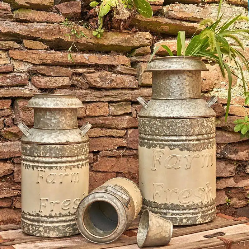 Vintage Milk Can Planters