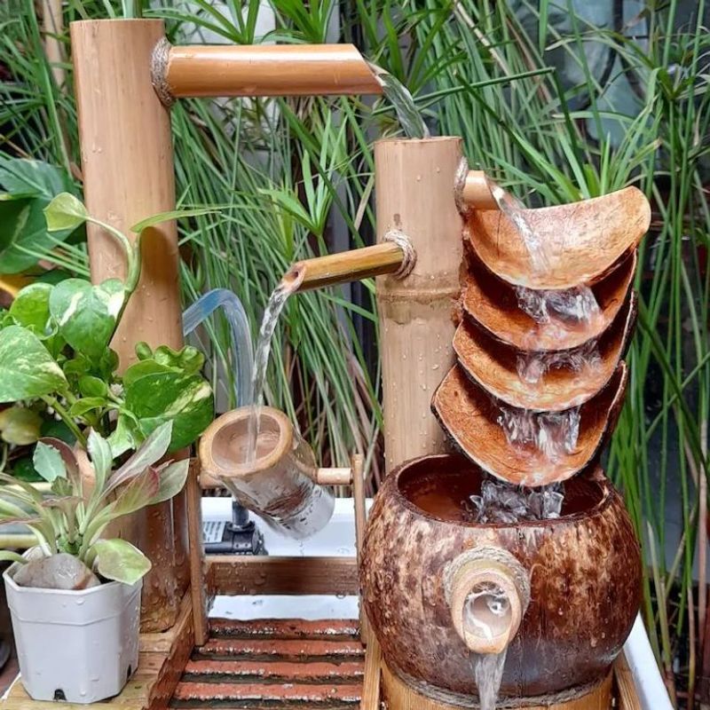 Bamboo Fountain Tower Garden