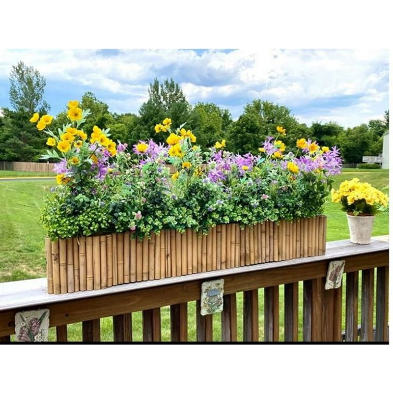 Bamboo Edging for Flower Beds
