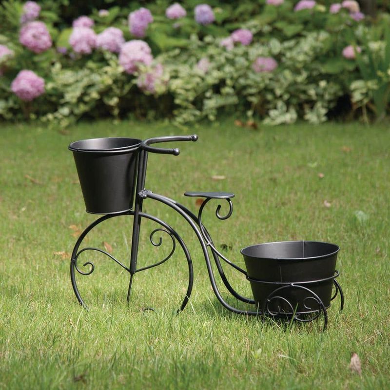 Industrial Metal Bicycle Planter
