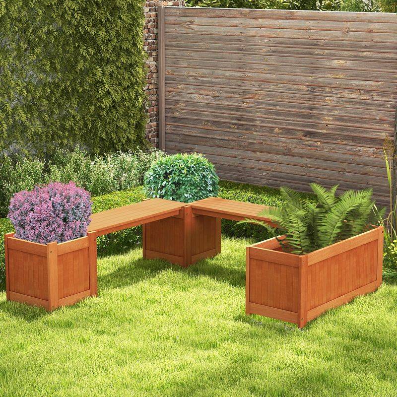 Bench with Planters