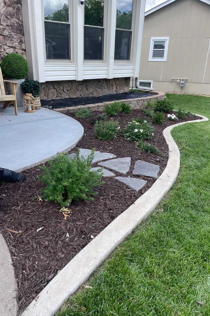 Concrete Garden Path Edging
