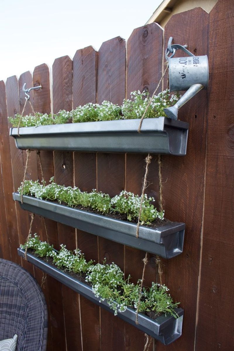 Rain Gutter Tower Garden