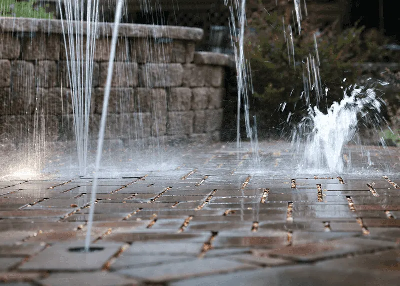 Permeable Paving Fountain