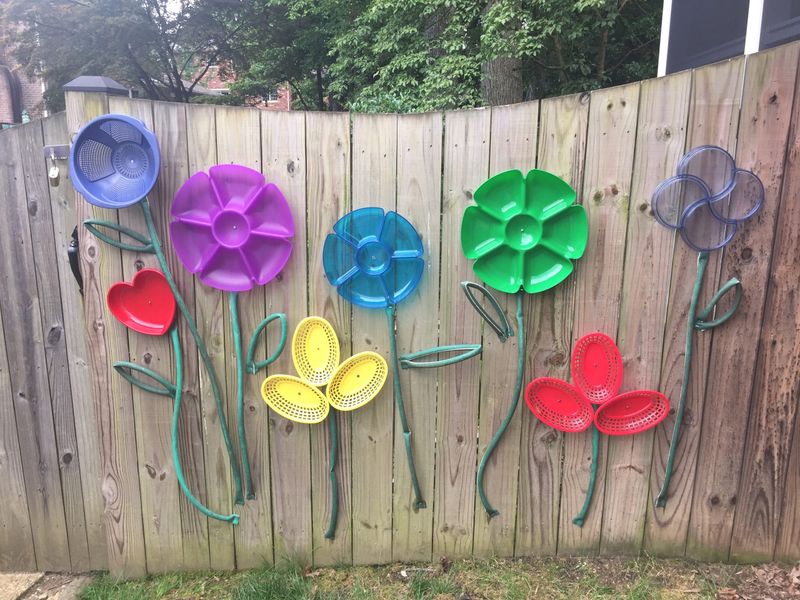 Hubcap Garden Art