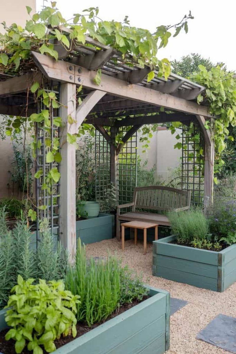 Pergola with Planters