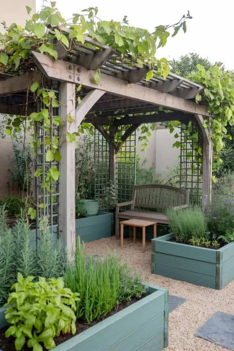 Pergola with Planters