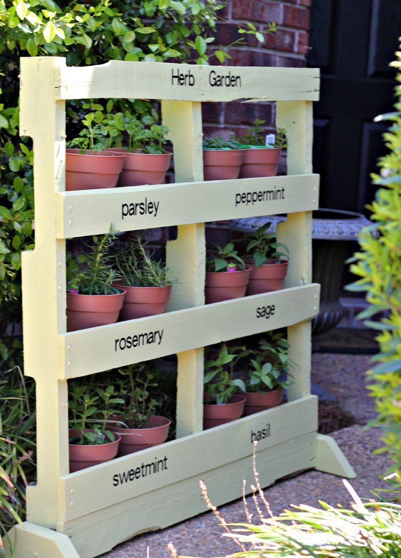 Wooden Pallet Garden Tower